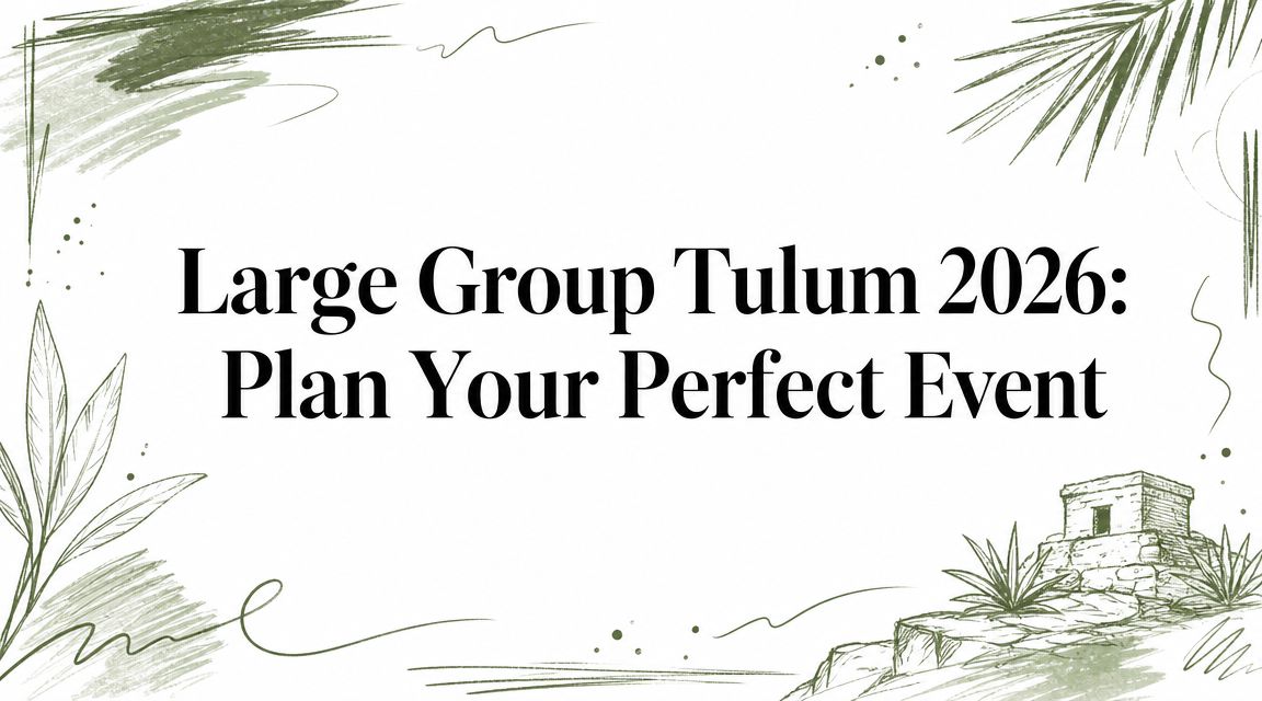 Large Group Tulum 2026: Plan Your Perfect Event