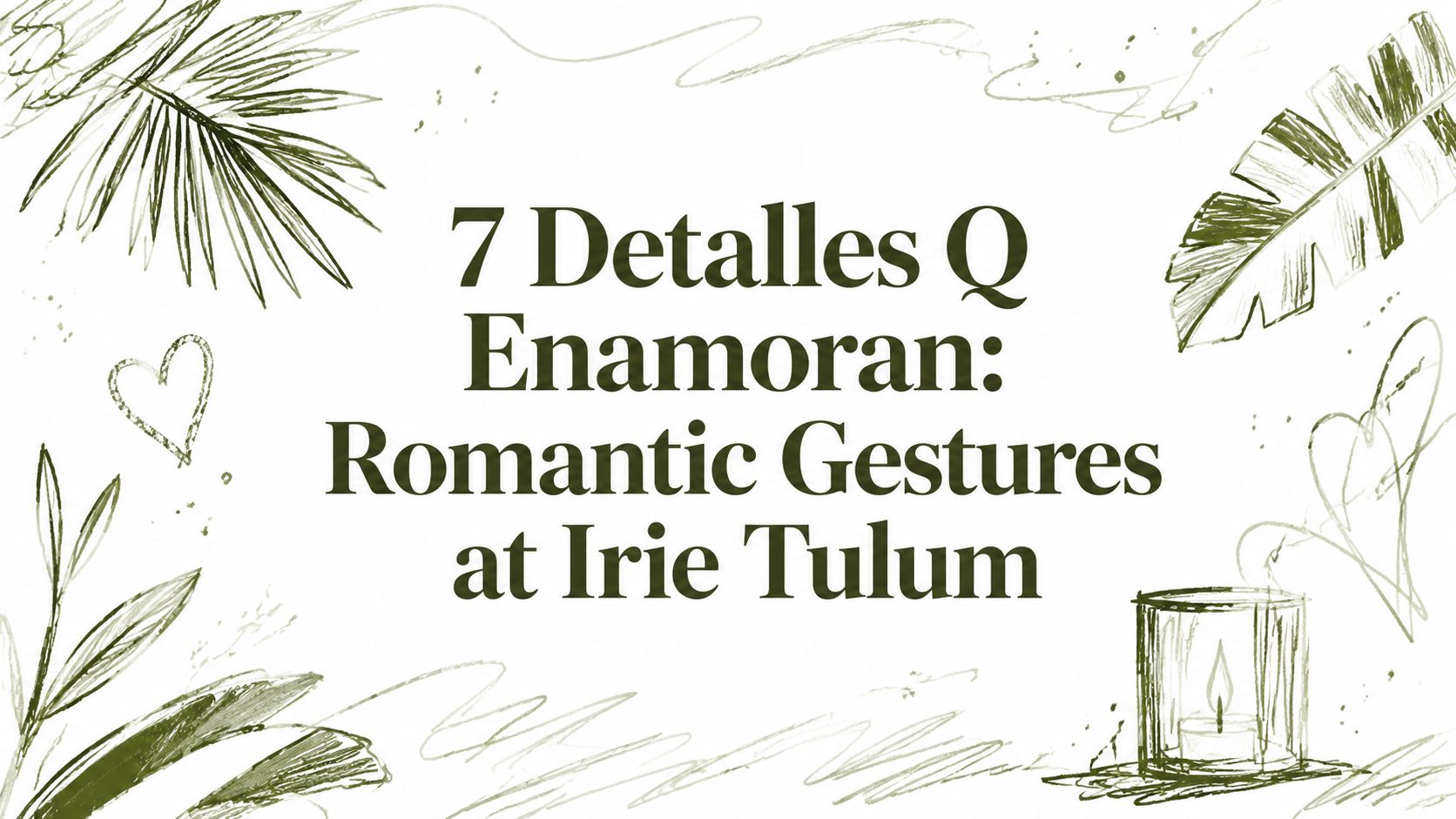 7 Detalles Q Enamoran: Romantic Gestures at Irie Tulum